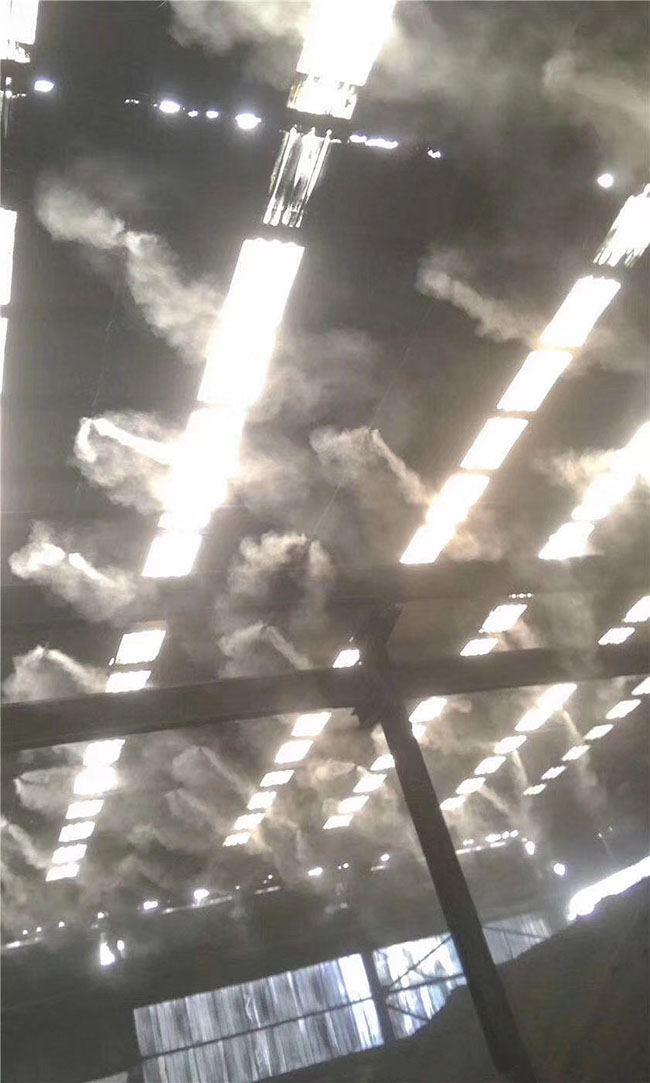 中聯(lián)水泥廠棚頂高壓微霧案例